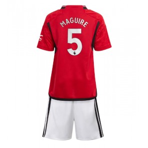Manchester United Harry Maguire #5 Dětské Domácí dres komplet 2023-24 Krátký Rukáv (+ trenýrky)